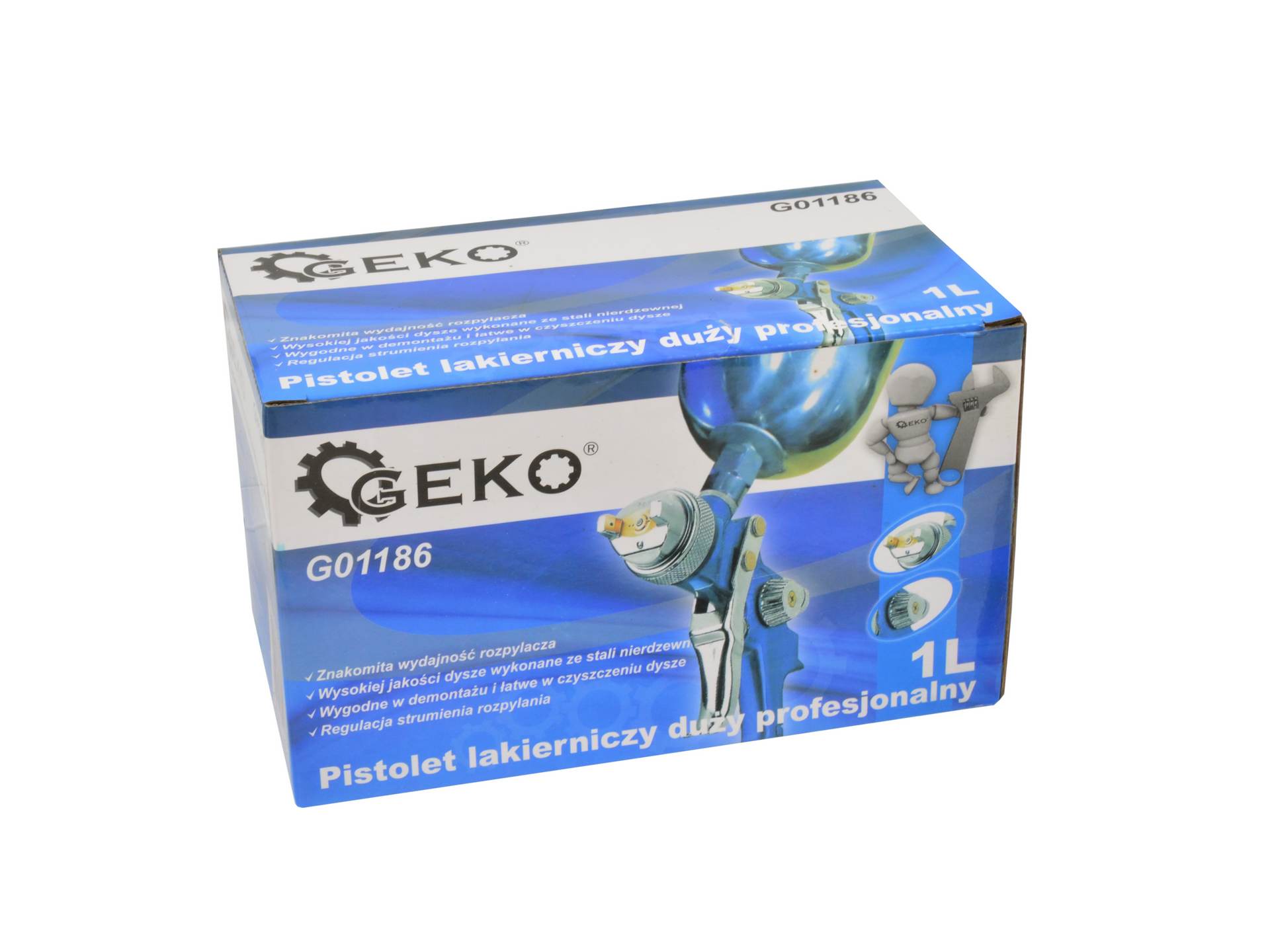 Geko Professional Πιστόλι Βαφής Αέρος Άνω Δοχείου 1.5Mm