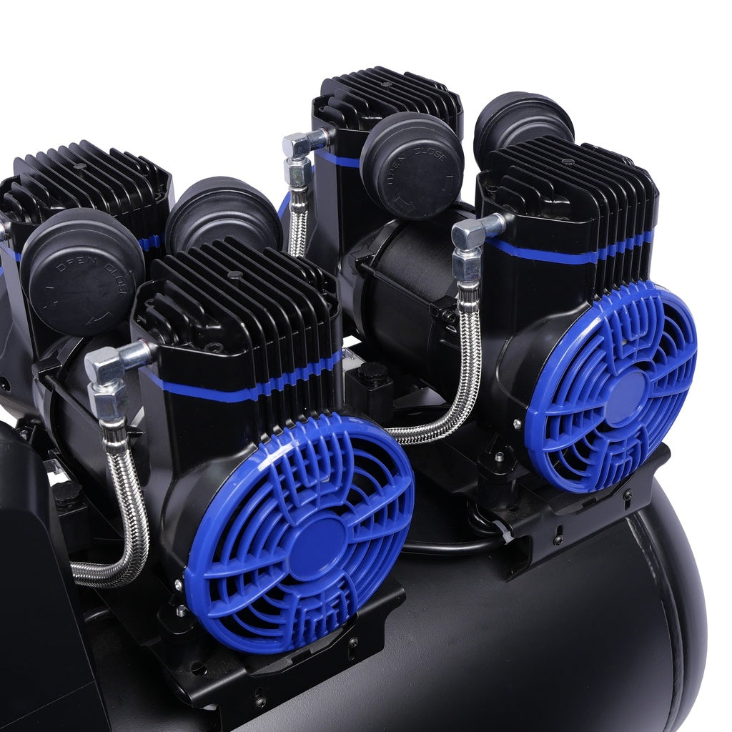 Αθόρυβος Αεροσυμπιεστής Χαμηλού Θορύβου Χωρίς Λάδι 4X2Hp 120L Airpro