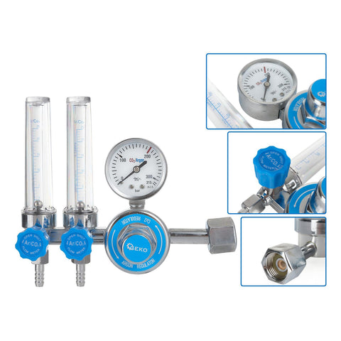 Ρυθμιστής Co2 / Argon με Διπλό Ροόμετρο