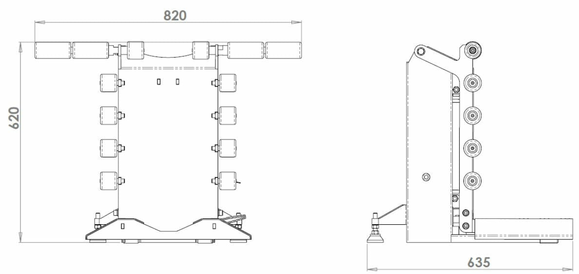 Ανυψωτικό Τροχών Για Μηχανή Ζυγοστάθμισης, 70kg