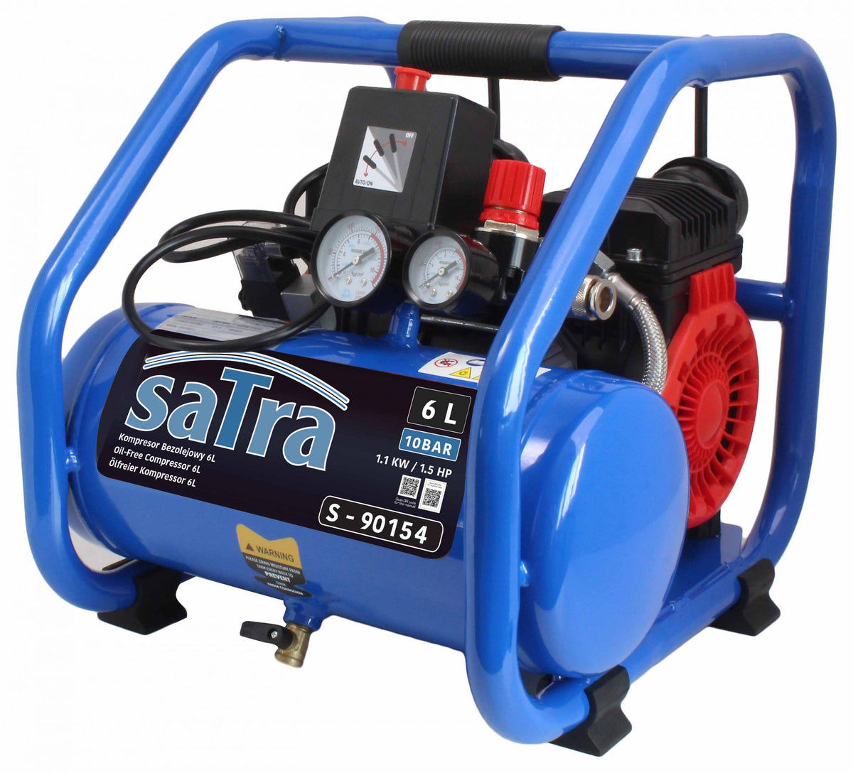 Αεροσυμπιεστής Oil Free 6L SATRA