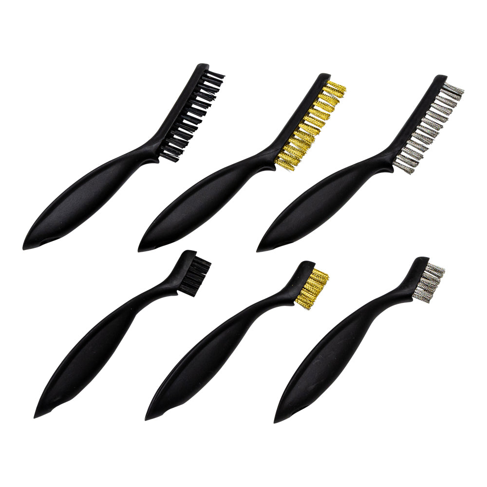 Σετ 6 Συρματοβουρτσεσ Απο Ατσαλι, Nylon Και Ορειχαλκο
