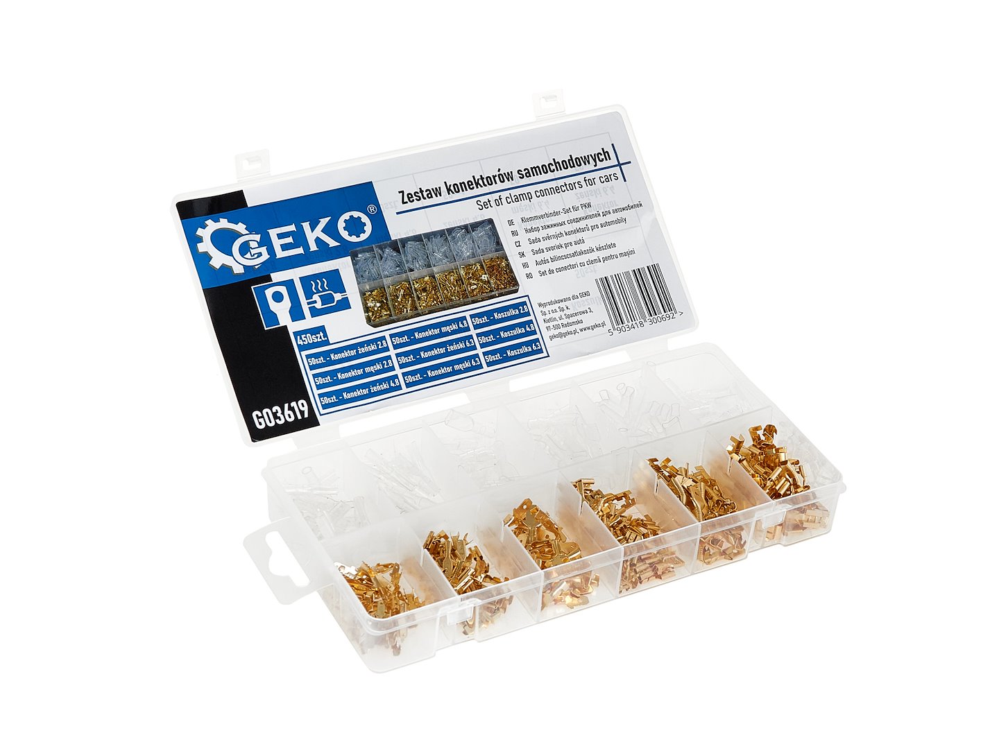 Σετ Ακροδέκτες Αυτοκινήτου 2.8-6.3mm 450Τμχ GEKO