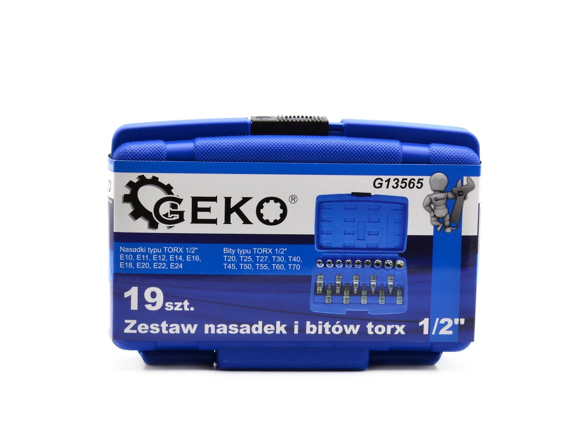 Σετ Καρυδάκια Και Μύτες Torx 1/2" 19Τμχ GEKO