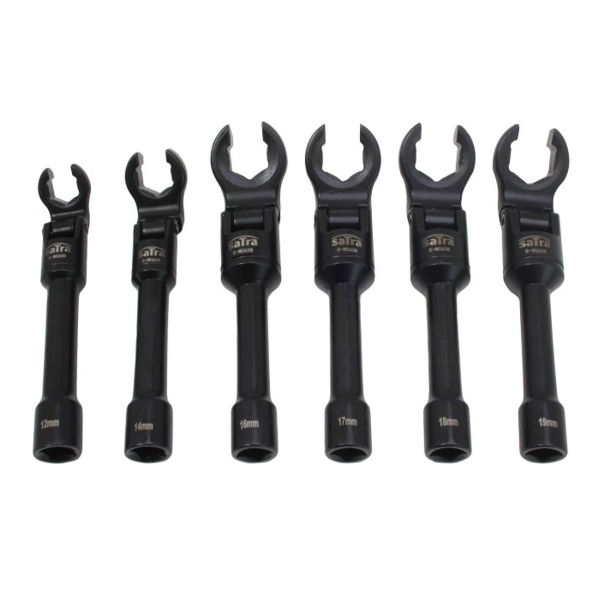 Σετ Ρακόκλειδα Σπαστά Με Καρέ 3/8" 12-19mm 6Τμχ
