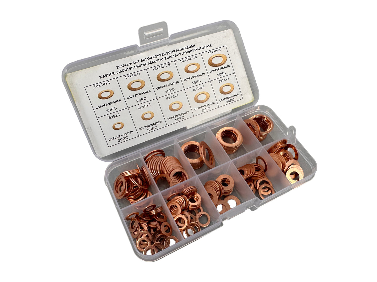Σετ Ροδέλες Χαλκού 200Τμχ GEBO TOOLS