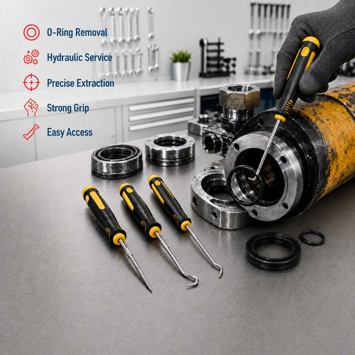 Σετ Εργαλεία Αφαίρεσης Τσιμούχας 4Τμχ GEBO TOOLS