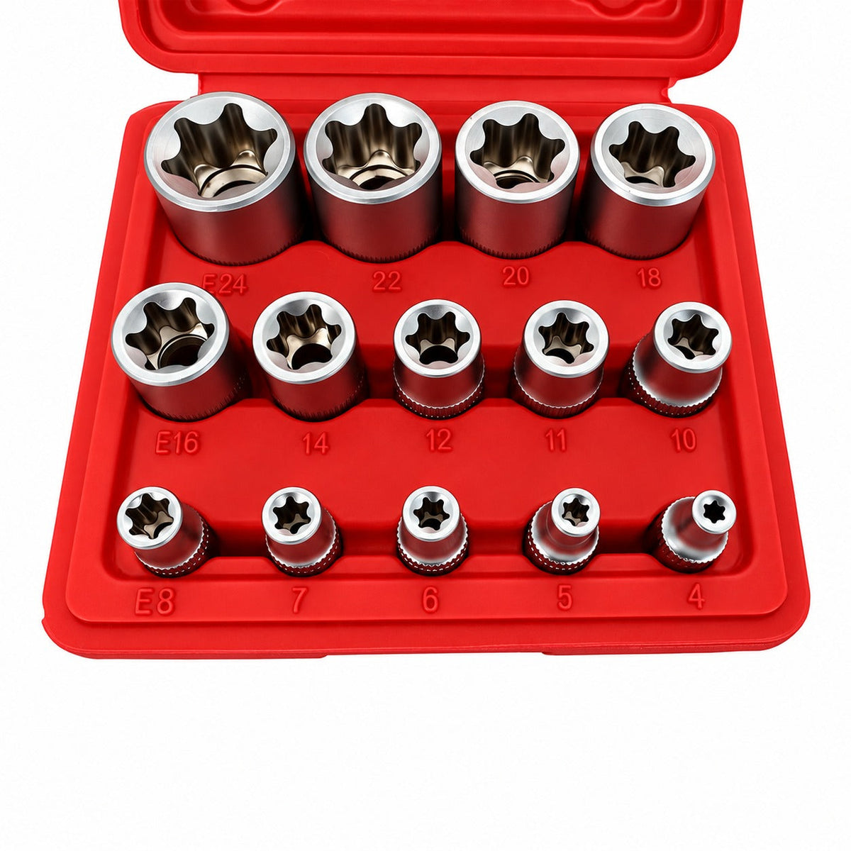 Σετ Καρυδάκια Προφίλ Ε Ε4-Ε24 1/4" 3/8" 1/2" 14Τμχ GEBO TOOLS