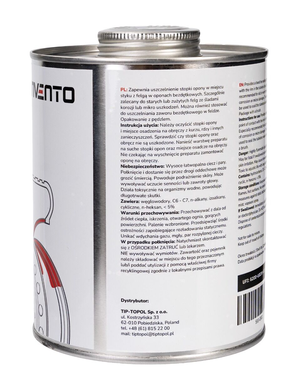Στεγανωτικό Ελαστικών Bead Sealer Με Πινέλο 1L INVENTO