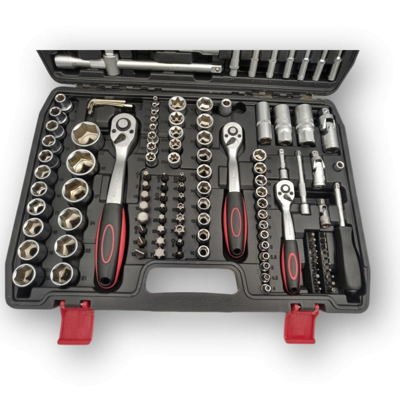 Σετ Εργαλειων Καρυδακια Καστανιασ 172 Τμχ 1/4 3/8 3/4