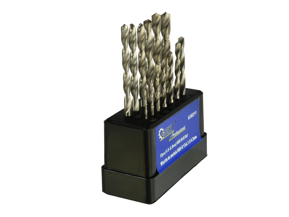 Σετ Τρυπάνια Μετάλλου HSS 1.5-6.5mm-Κυλινδρική Υποδοχή Μύτη 135° 13Τμχ
