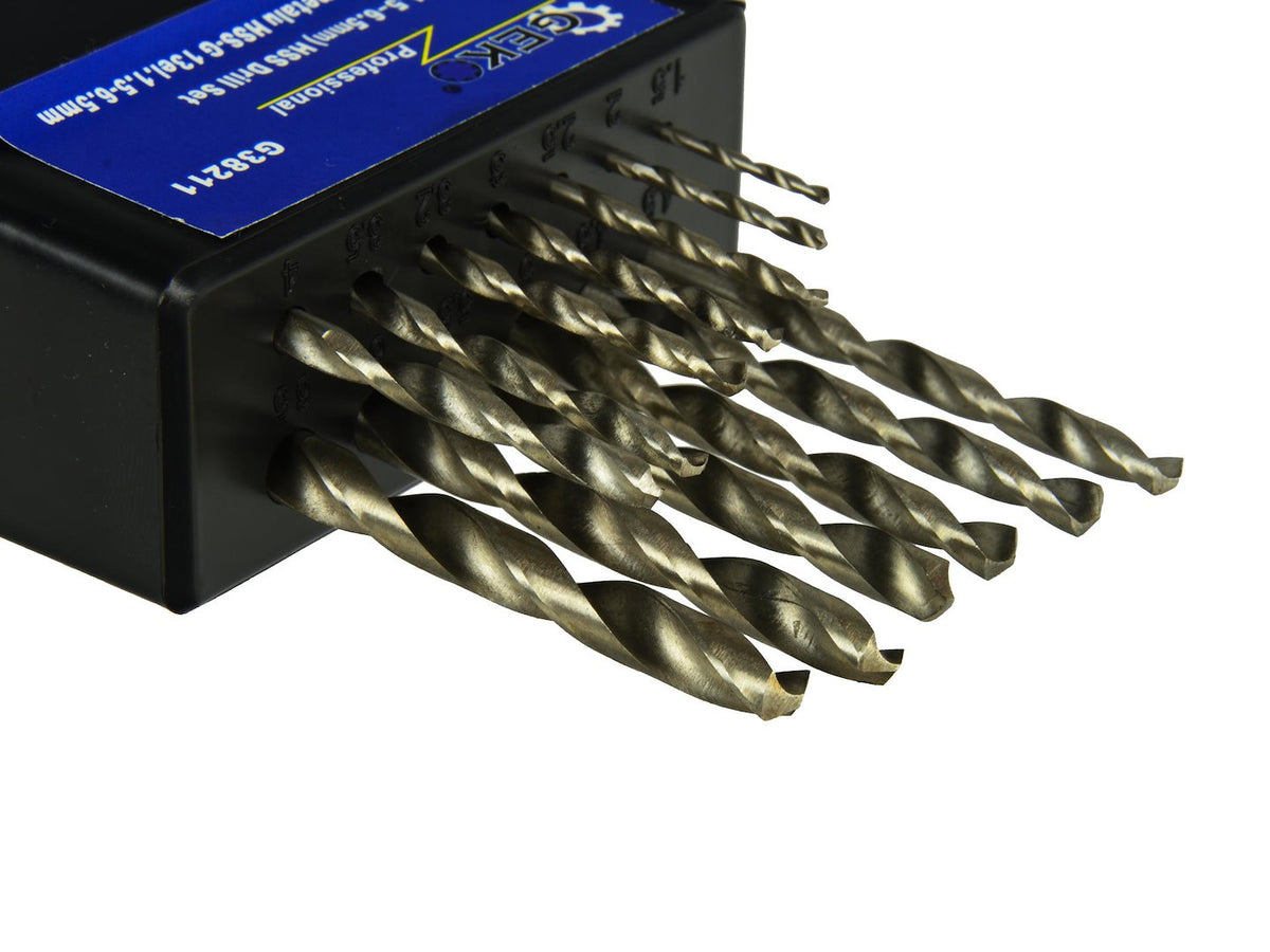 Σετ Τρυπάνια Μετάλλου HSS 1.5-6.5mm-Κυλινδρική Υποδοχή Μύτη 135° 13Τμχ