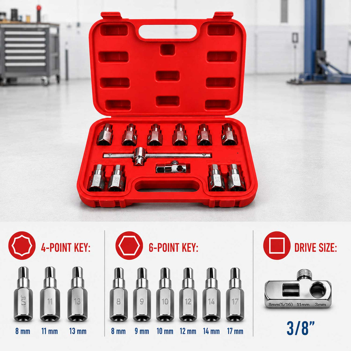 Σετ Καρυδάκια Κάρτερ Λαδιού 12 Τμχ GEBO TOOLS