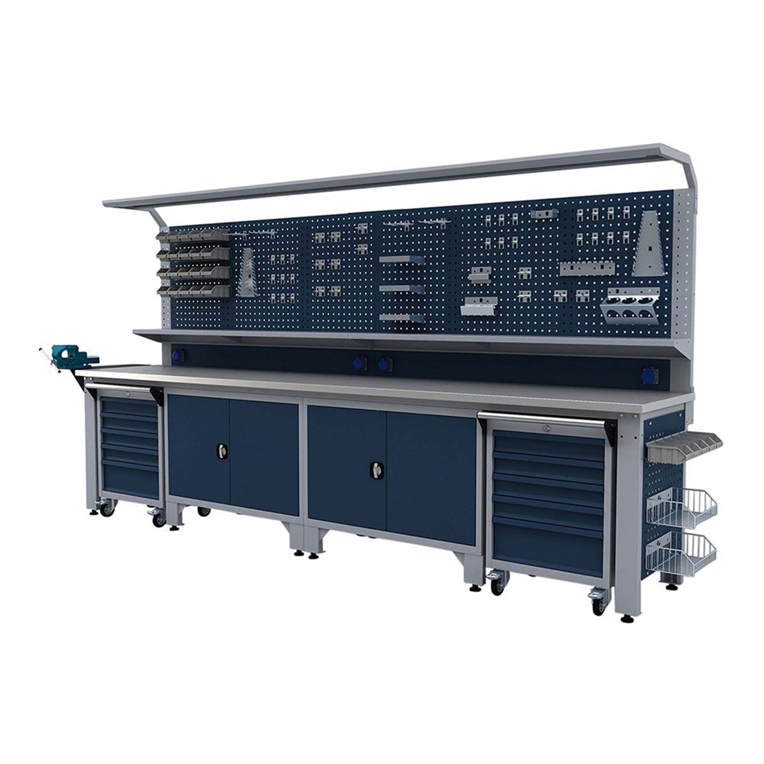 Βιομηχανικοσ Παγκοσ Εργασιασ - Σετ Μεταλλικων Μοναδικων Μοντερνων Επιπλων Για Εργαστηριο 3.7M