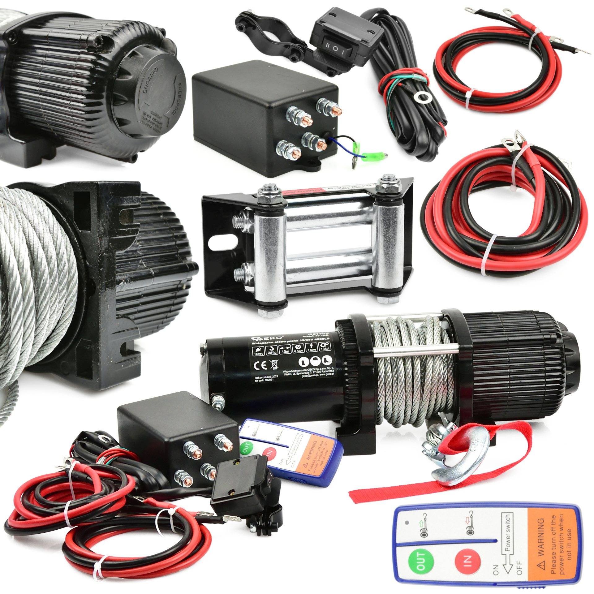 Ηλεκτρικο Βιντσι 12V Με Ασυρματο Τηλεχειριστηριο - 4500Lb / 2041Kg