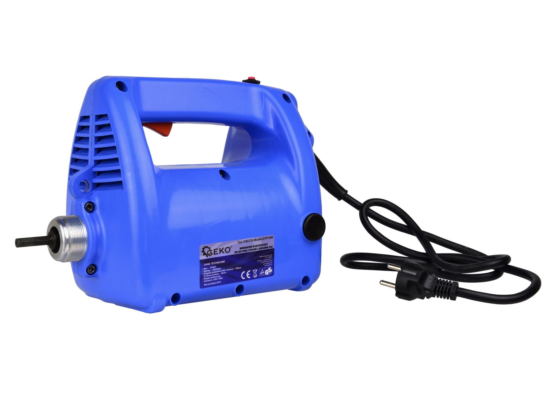 Geko Ηλεκτρικός Δονητής Μπετόν Με Ταχύτητα 18000Rpm 1.8Kw