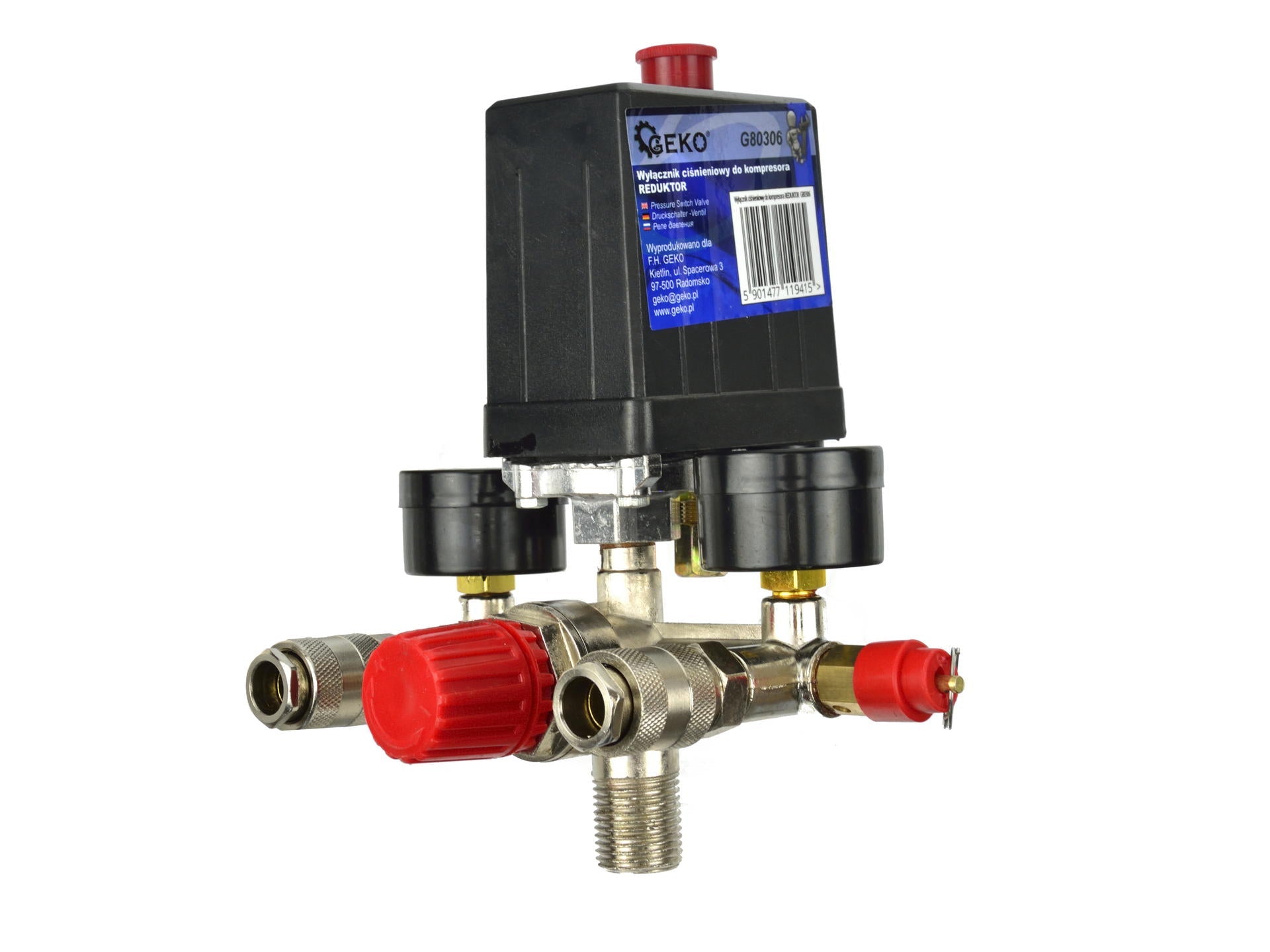 Πιεσοστατησ- Πρεσοστατησ Με Ρυθμιστη Πιεσησ Για Μονοφασικο Αεροσυμπιεστη Geko