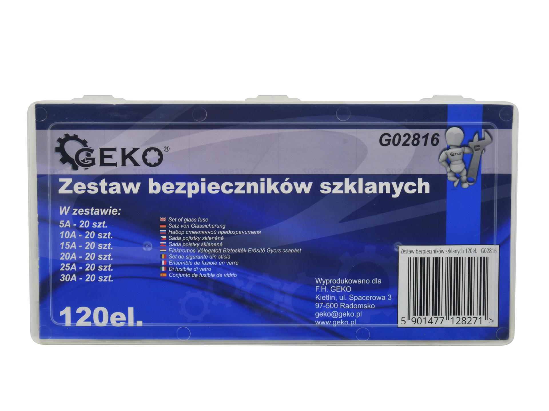 Σετ Ασφαλειεσ Αυτοκινητου Γυαλινεσ 5A-30A 120 Τεμαχια