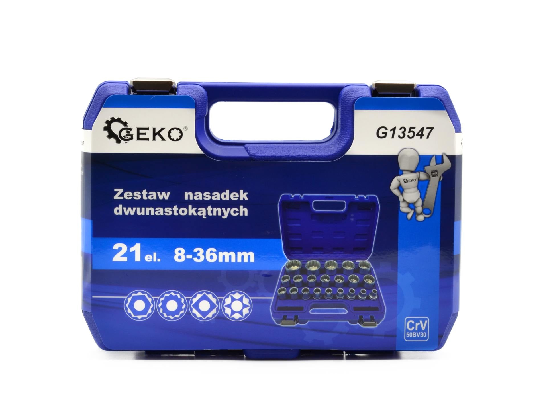 Καρυδακια 1/2" Πολυγωνα Gear Lock 8-36Mm Σετ 21Τμχ