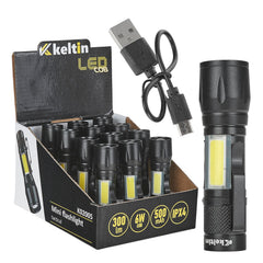 Mίνι Φακός Τσέπης Led Cob 10w 500MAh 500lm