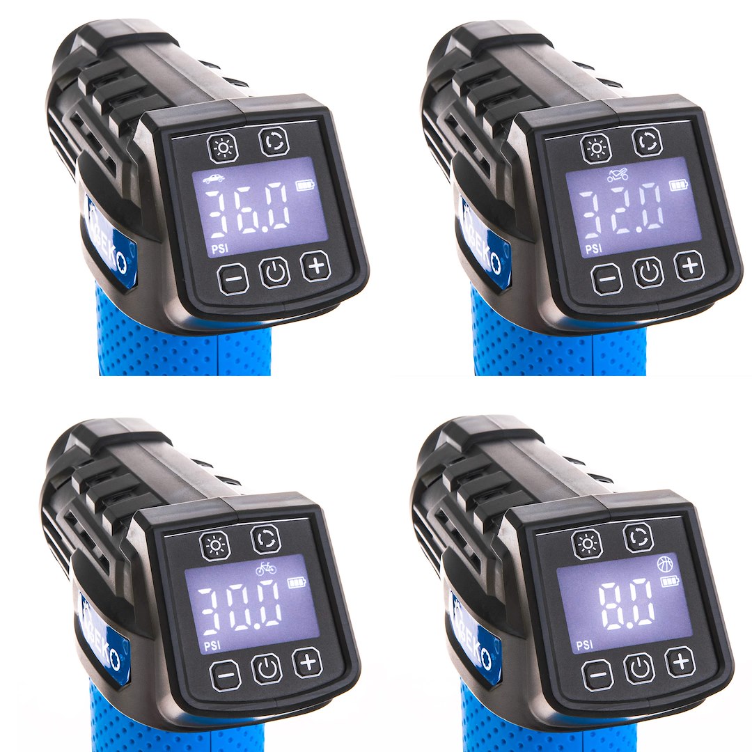 Aεροσυμπιεστής Φορητός Με Μπαταρίας 12V Με Οθόνη LCD GEKO