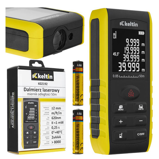 Μετρητής Απόστασης Με Laser 2 Σε 1 Με Λειτουργία Μέτρησης Γωνίας KELTIN