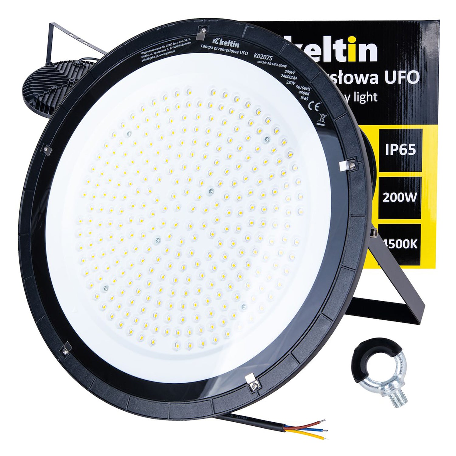Βιομηχανική Λάμπα Led Highbay 200w 24000Lm 4500K IP65 KELTIN