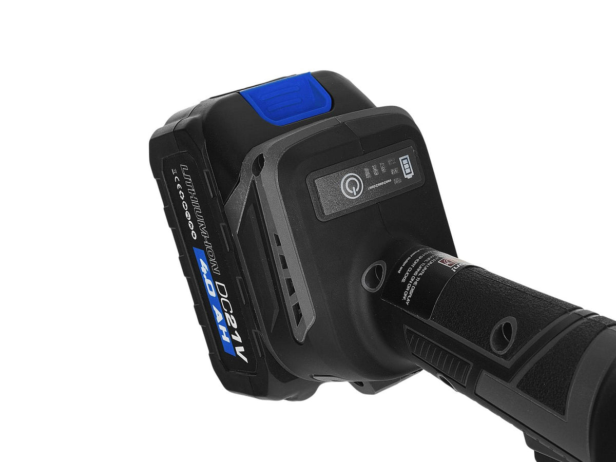 Επαναφορτιζόμενος Γωνιακός Τροχός 125mm 950W 21V Mε 2 Μπαταρίες 4Αh GEKO