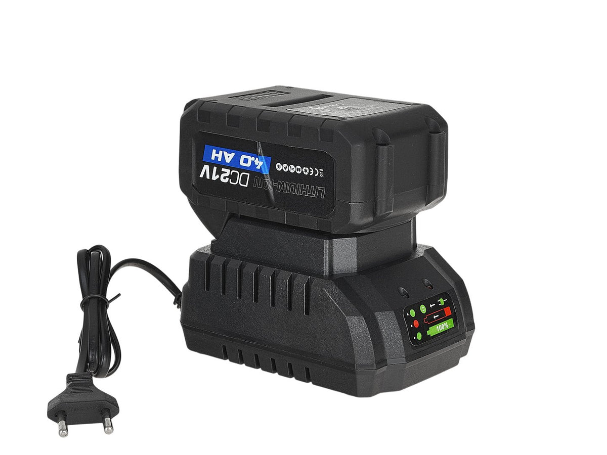 Επαναφορτιζόμενος Γωνιακός Τροχός 125mm 950W 21V Mε 2 Μπαταρίες 4Αh GEKO
