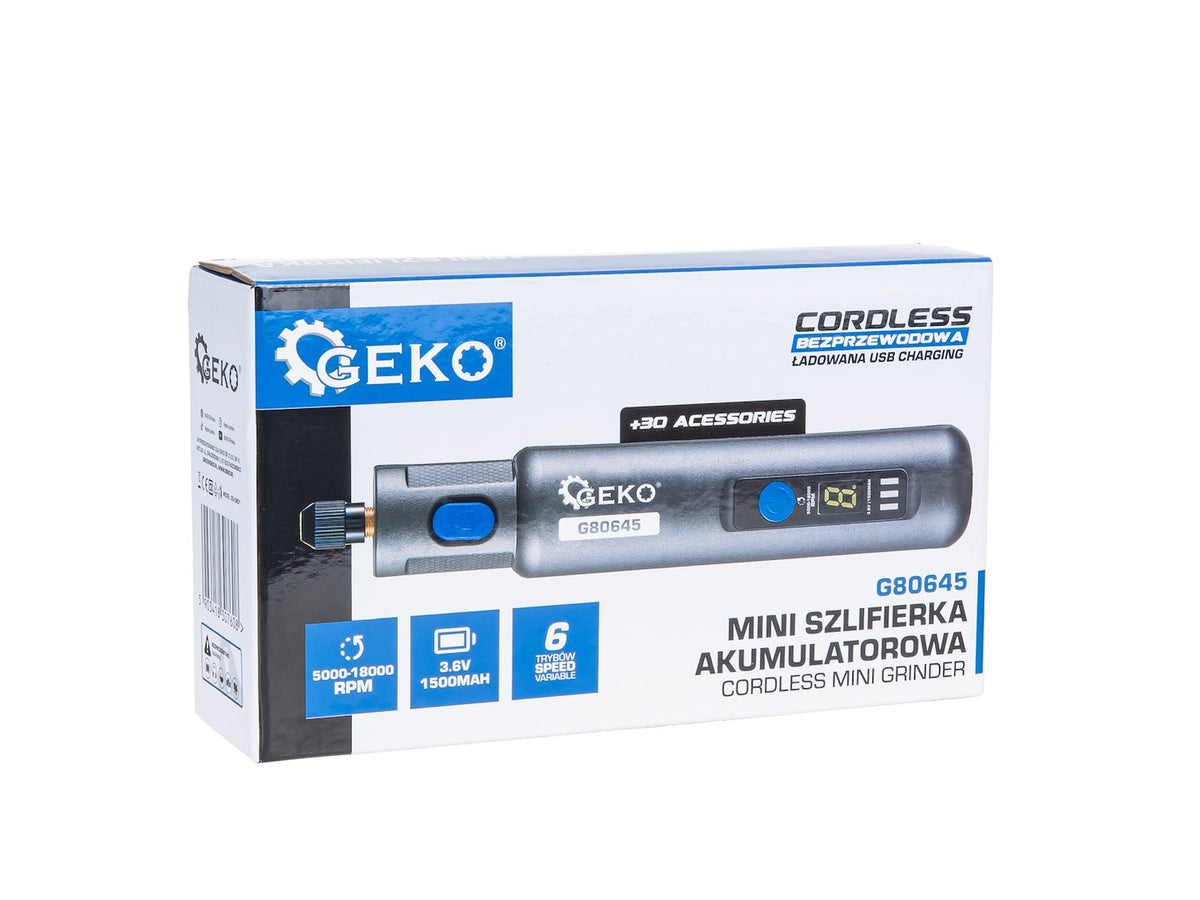 Επαναφορτιζόμενο Μίνι Πολυεργαλείο 3.6V 1500mAh Με Εξαρτήματα GEKO
