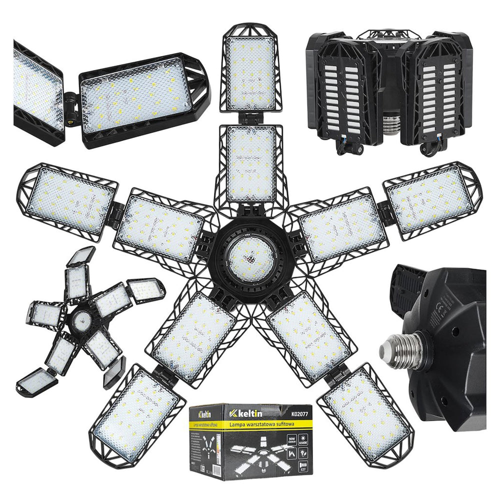 Αναδιπλούμενη Λάμπα Led E27 90W 9300LM 6500K KELTIN