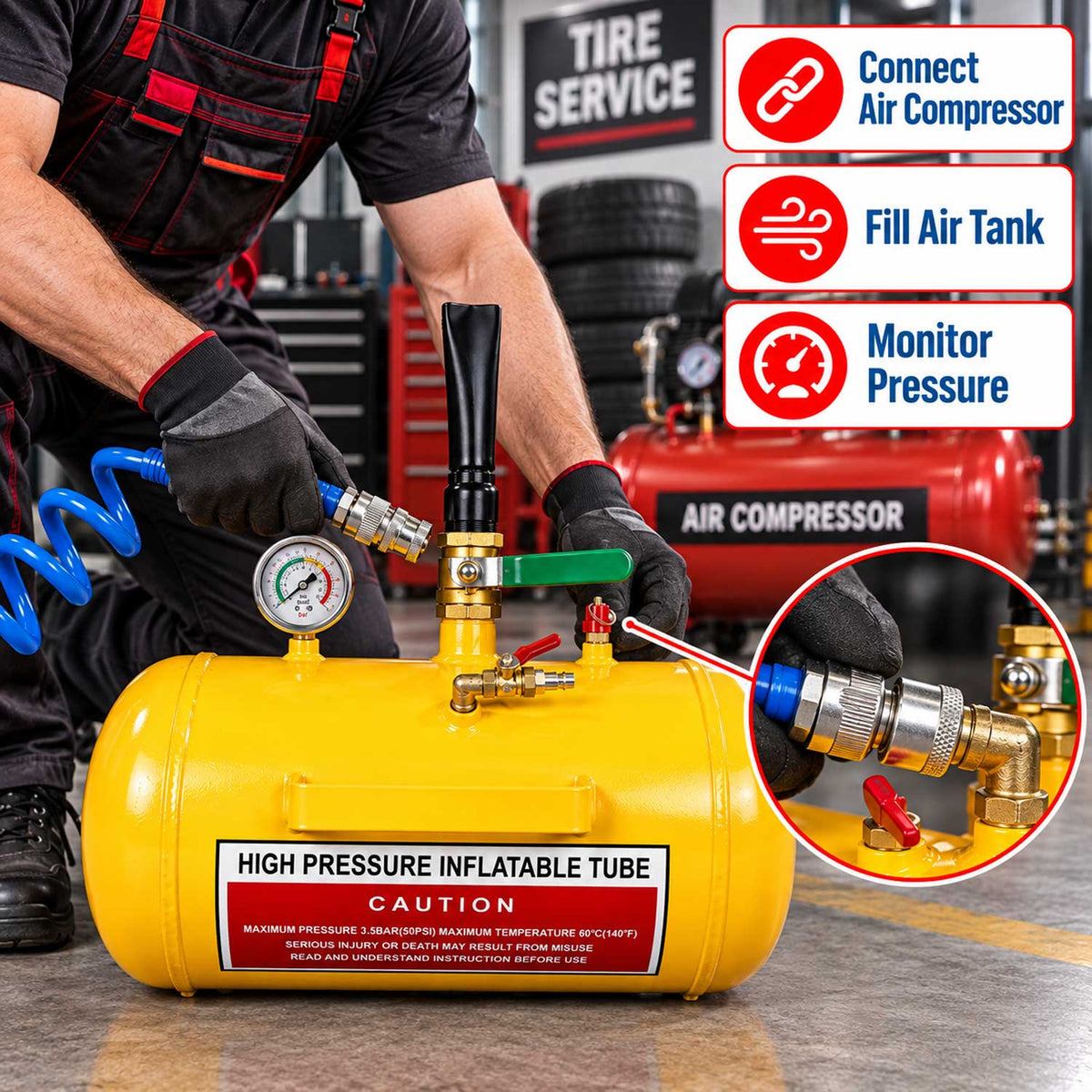 Καζανάκι Φουσκώματος Ελαστικών 18L GEBO TOOLS