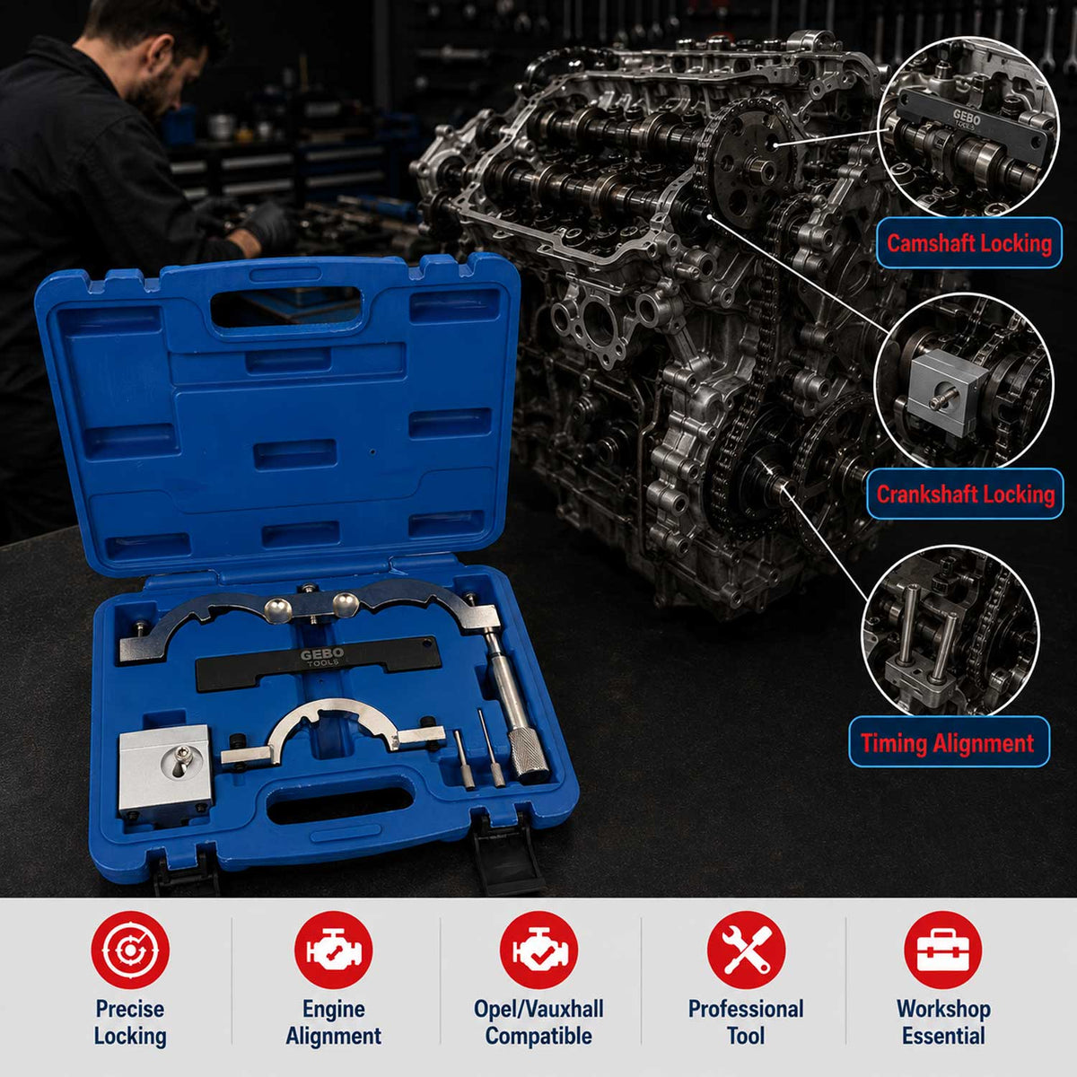 Κιτ-Εργαλεία Χρονισμού OPEL VAUXHALL 1.0 1.2 1.4 GEBO TOOLS