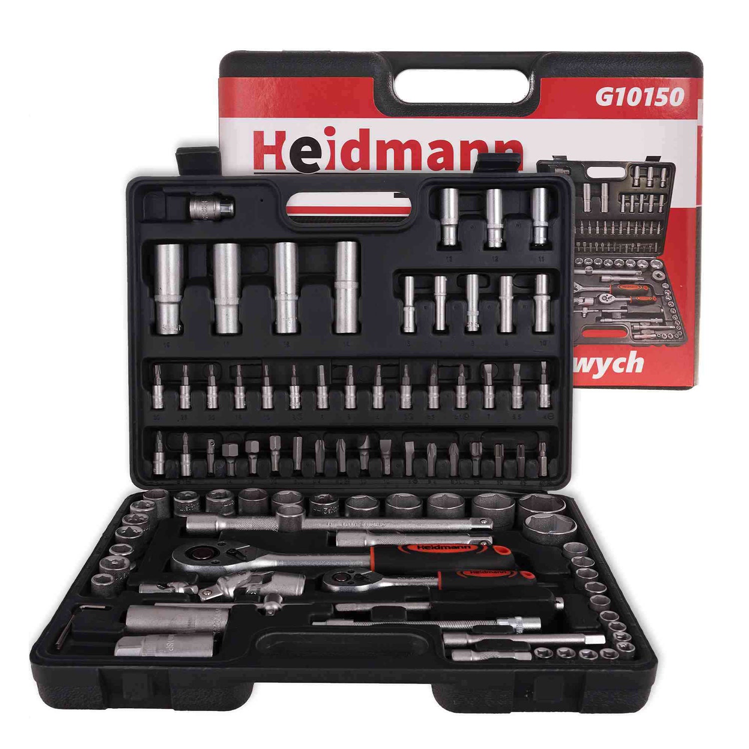 Σετ Εργαλείων Με Καρυδάκια Και Καστάνιες 1/4" 1/2" 94Τμχ HEIDMANN