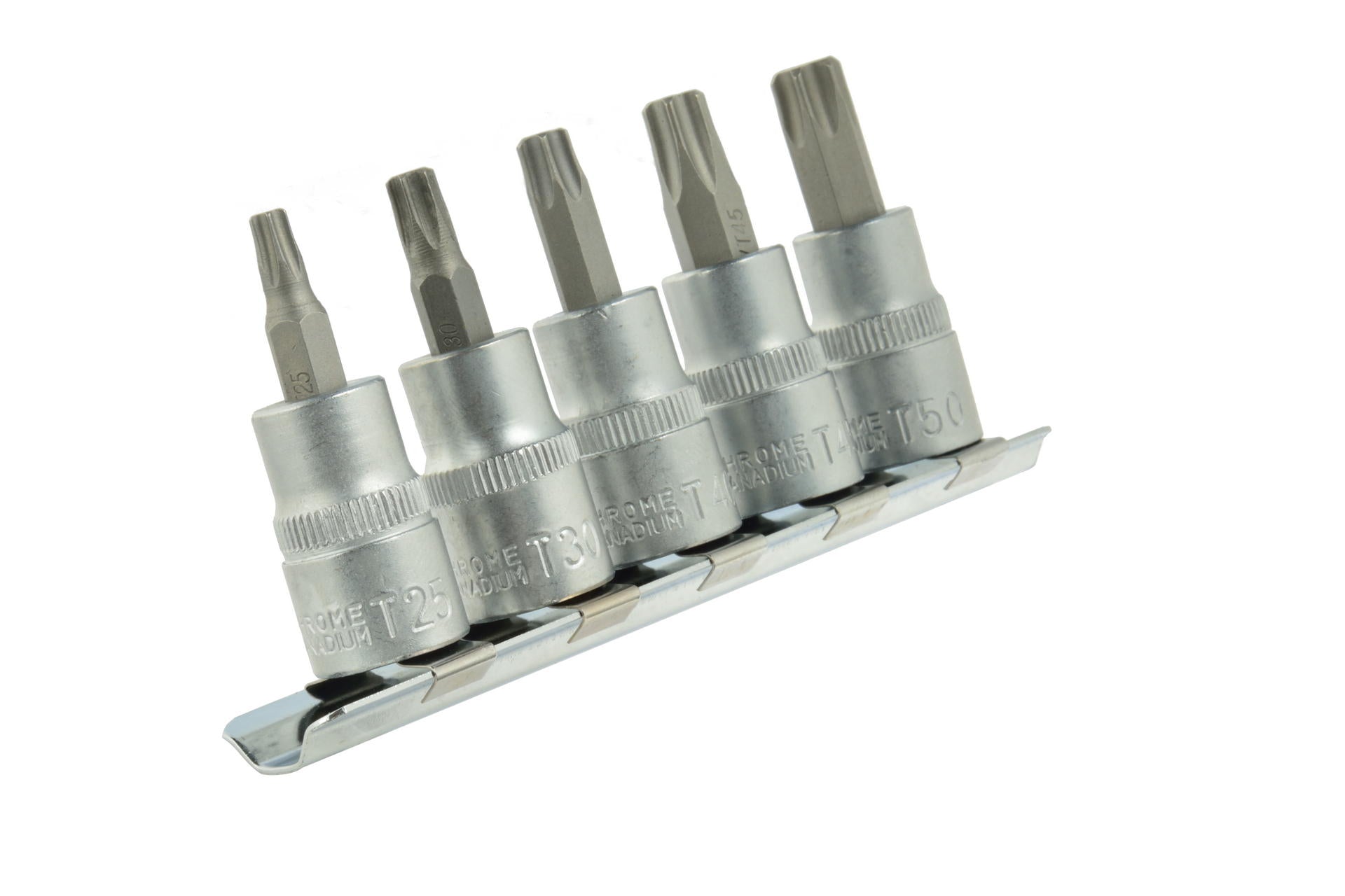 Σετ Καρυδάκια Με Μύτη Torx T25-T50 3/8" CrV 5Τμχ GEKO