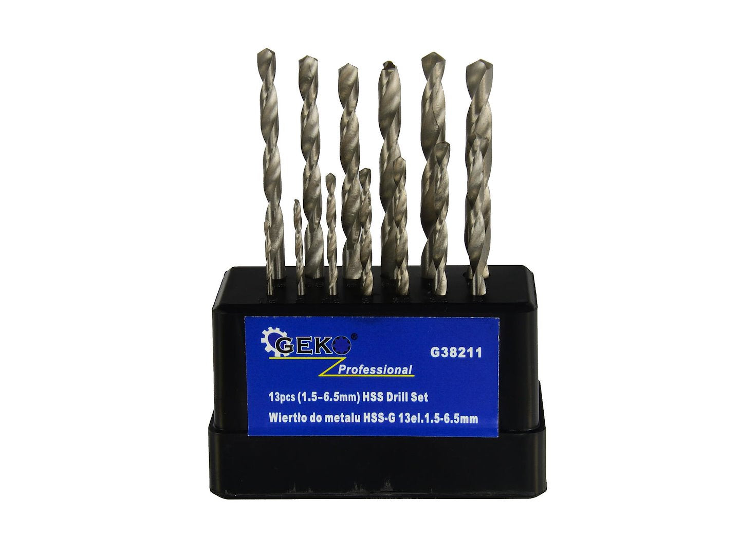 Σετ Τρυπάνια Μετάλλου HSS 1.5-6.5mm-Κυλινδρική Υποδοχή Μύτη 135° 13Τμχ