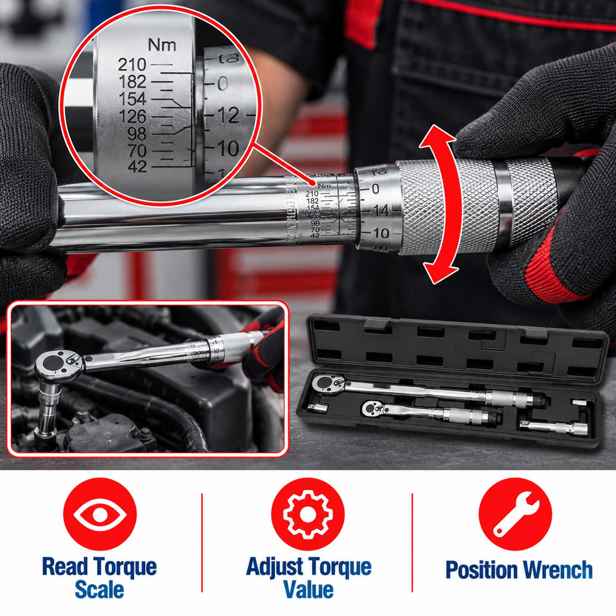 Σετ Δυναμόκλειδα 2-210Nm GEBO TOOLS