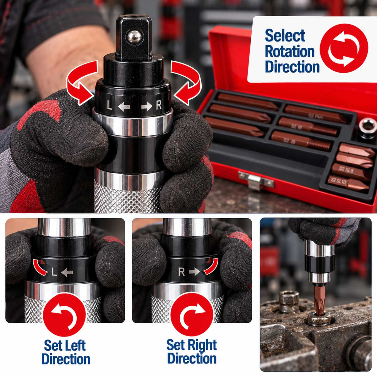 Σετ Κατσαβίδι Κρουστικό GEBO TOOLS