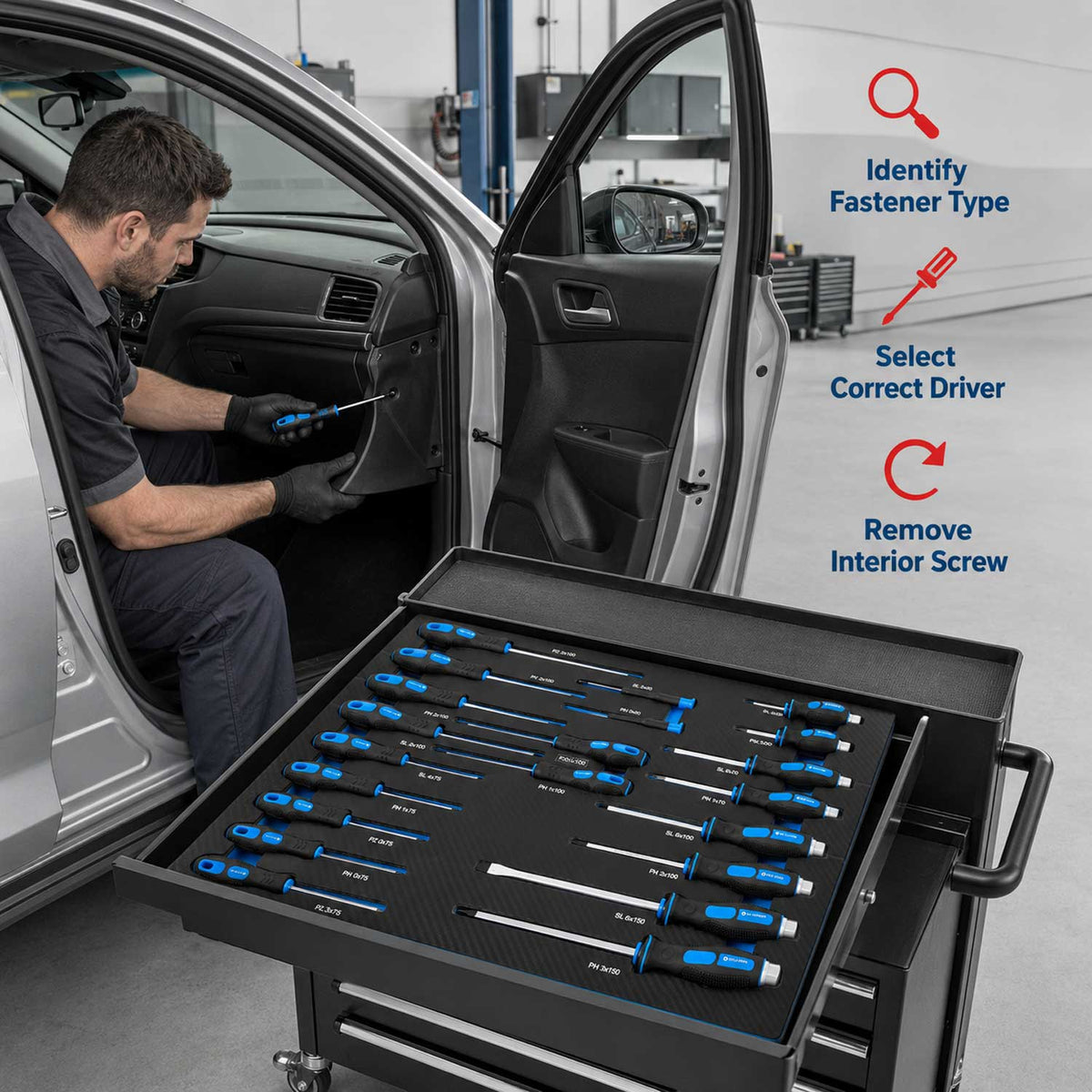 Σετ Κατσαβίδια Με Παξιμάδια Ροπής 21 Τμχ GEBO TOOLS