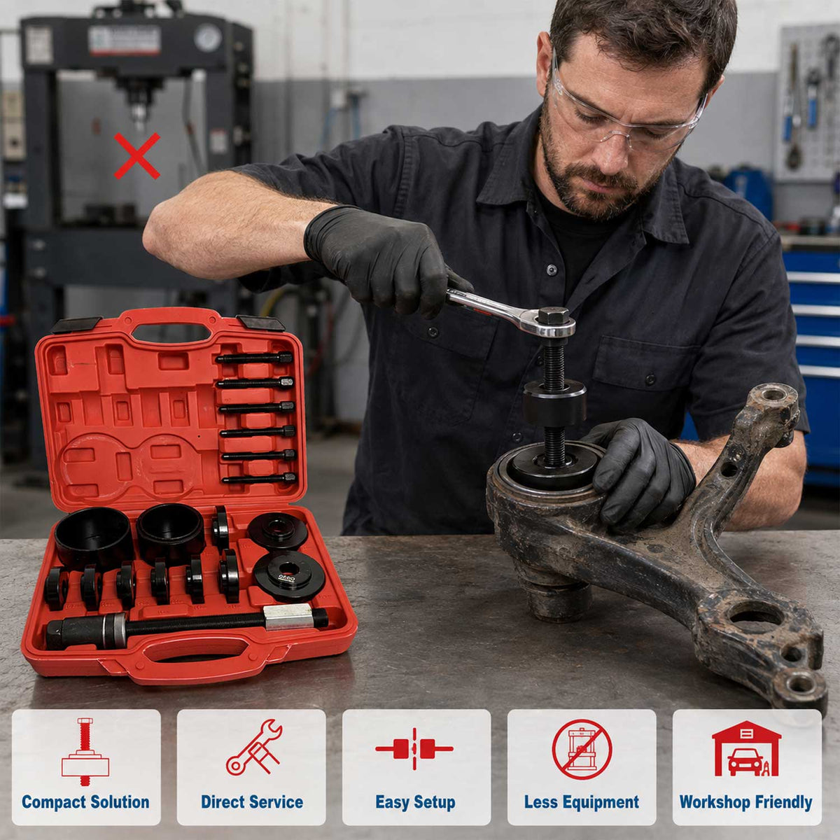 Εξολκέας Ρουλεμάν Πλήμνης Τροχού 55-91mm GEBO TOOLS