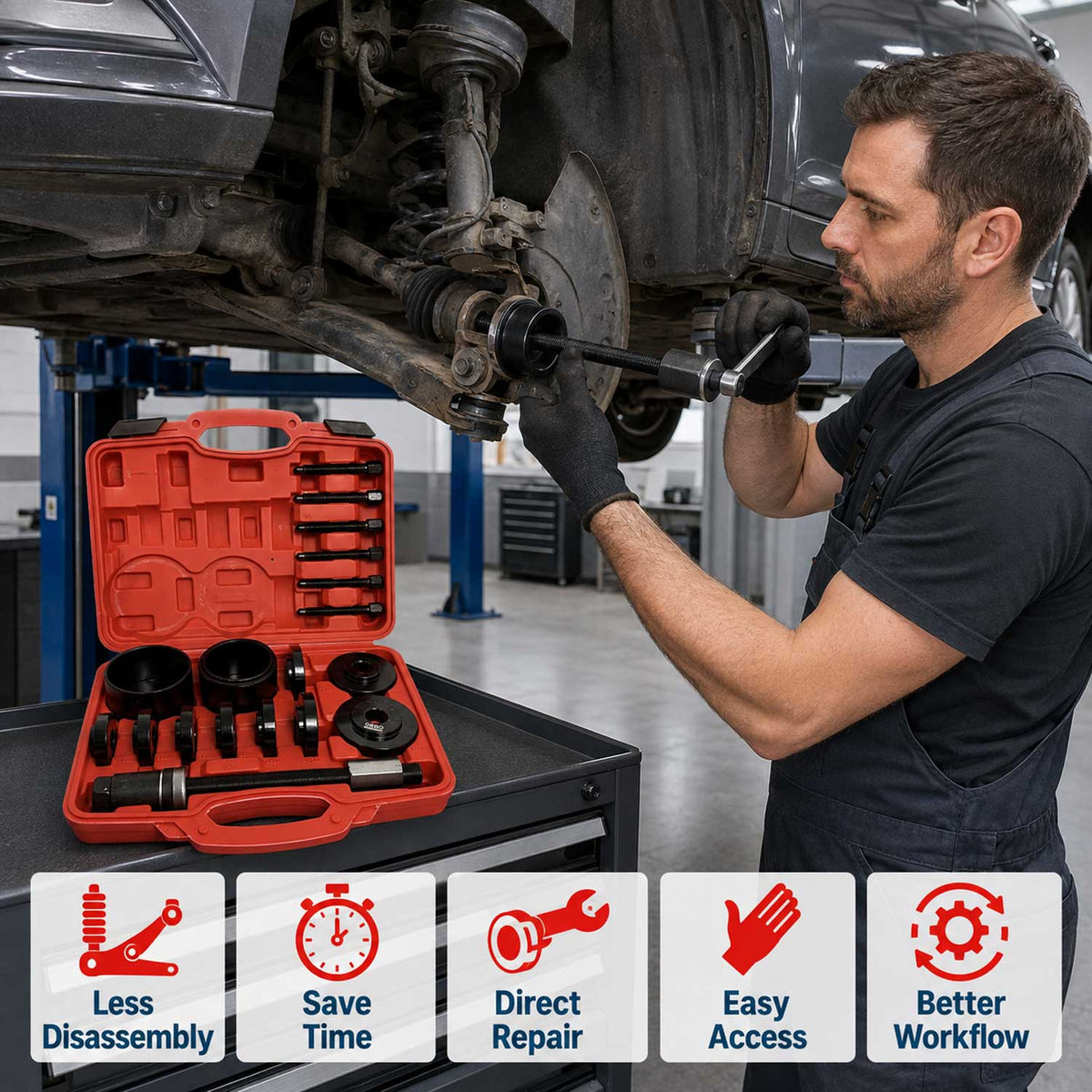 Εξολκέας Ρουλεμάν Πλήμνης Τροχού 55-91mm GEBO TOOLS