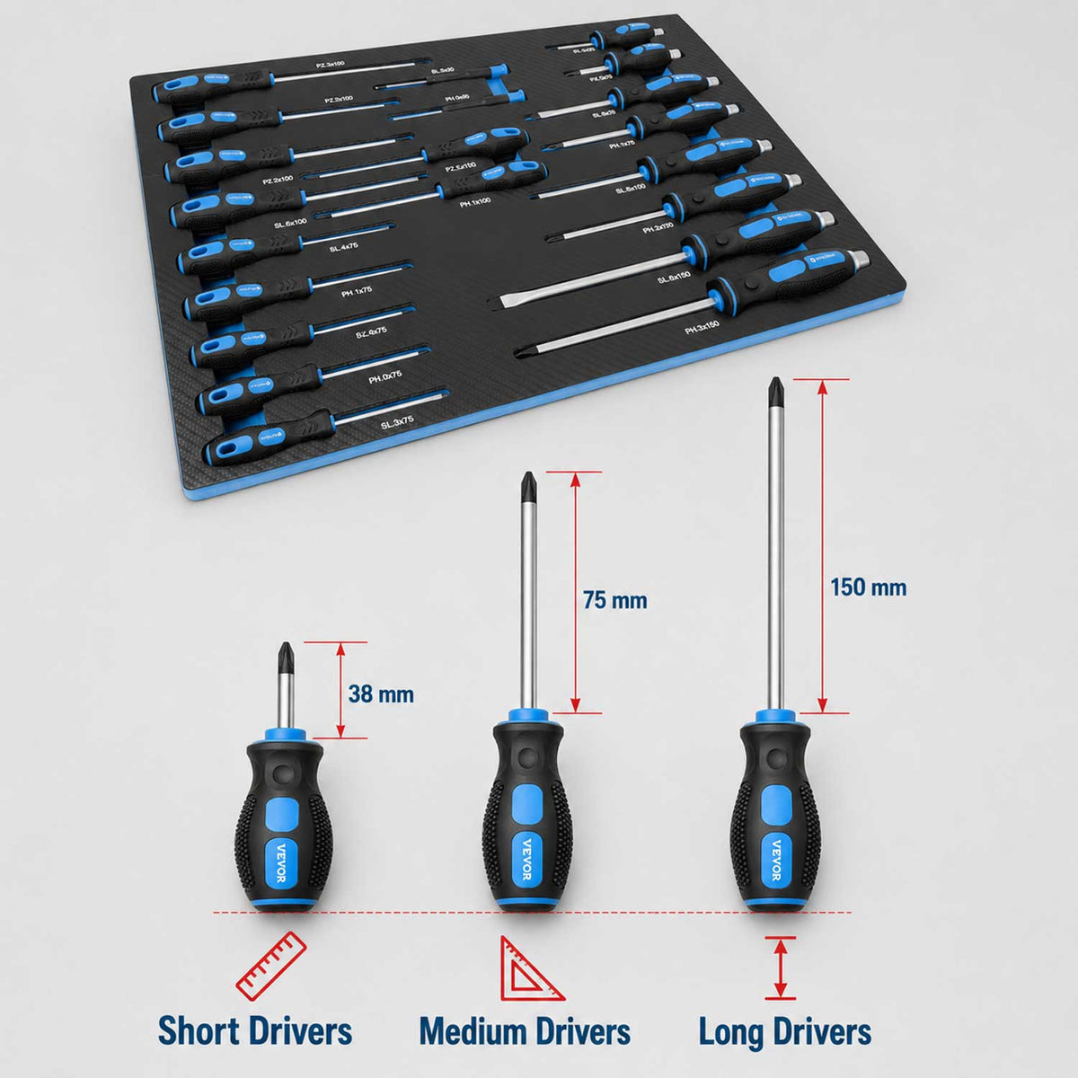 Σετ Κατσαβίδια Με Παξιμάδια Ροπής 21 Τμχ GEBO TOOLS