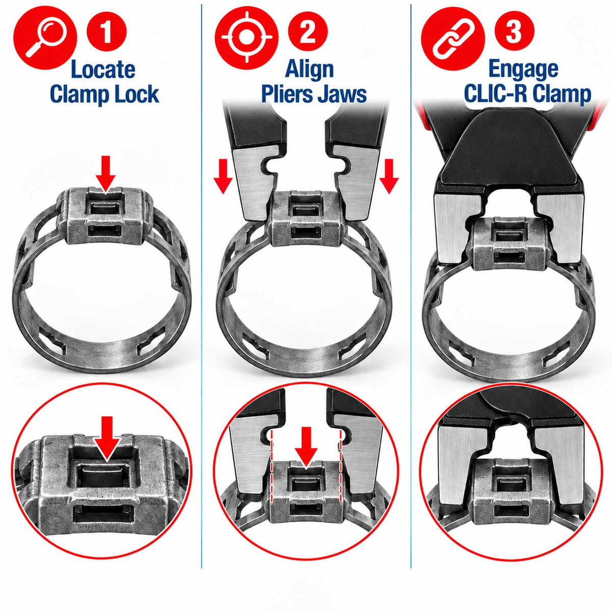Πένσα Για Σφιγκτήρες Και Σωλήνες CLIC-R GEBO TOOLS
