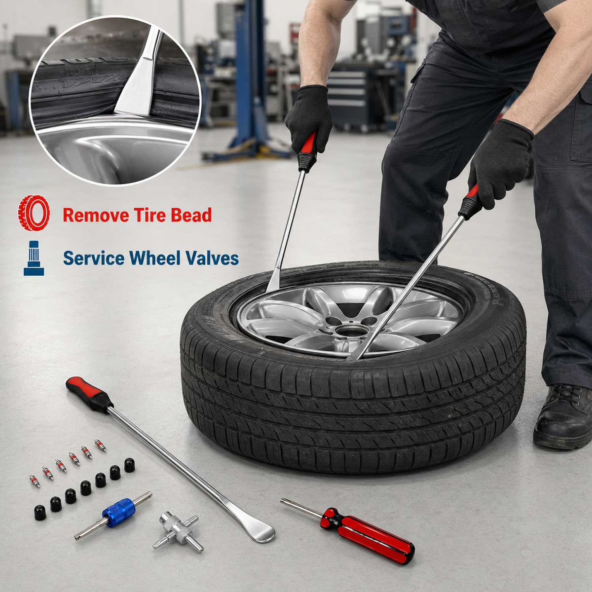 Σετ Λεβιέδες Ελαστικών Με Λαβή 22Τμχ GEBO TOOLS