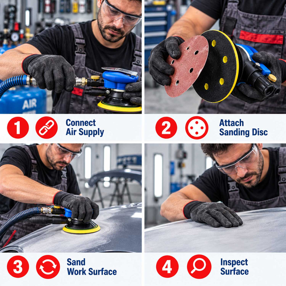 Αλοιφαδόρος Αέρος Έκκεντρος 150mm Μοντέλο 1 GEBO TOOLS