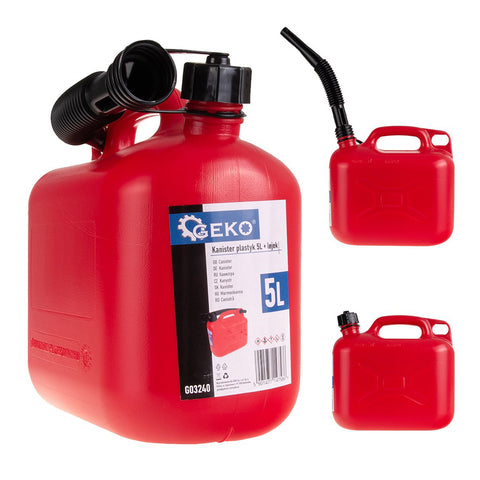Μπετόνι-Δοχείο Καυσίμων Πλαστικό Με Σωλήνα Επέκτασης 5L GEKO
