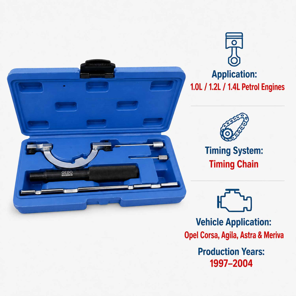 Κιτ Χρονισμού OPEL 1.0 1.2 1.4 12V GEBO TOOLS