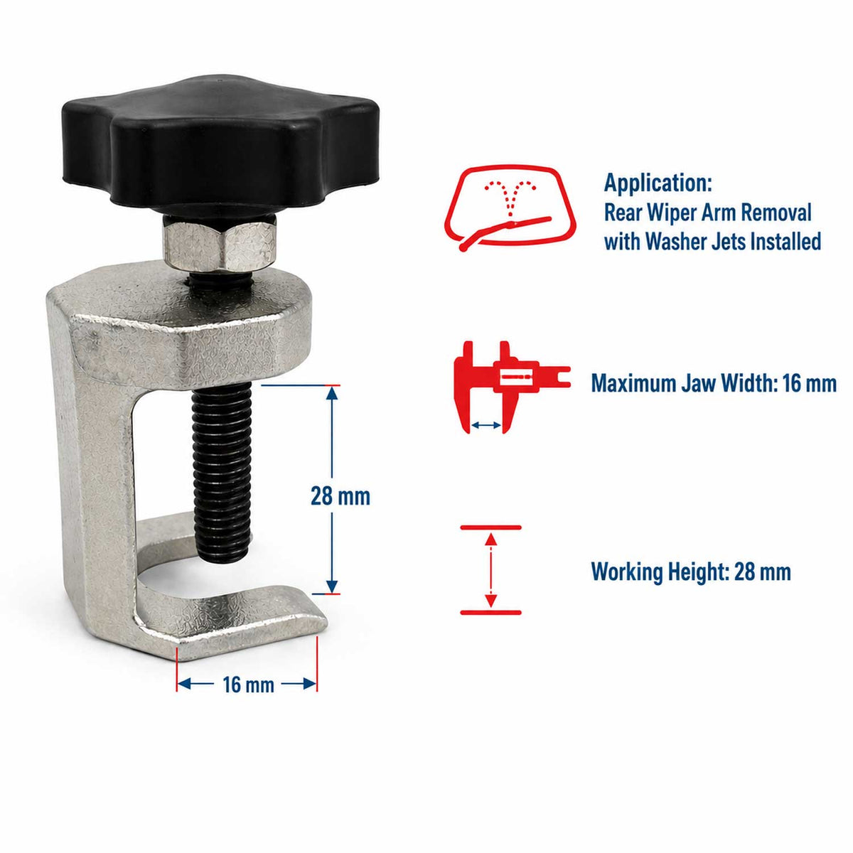 Εξολκέας Βραχίονα Υαλοκαθαριστήρων 16mm GEBO TOOLS