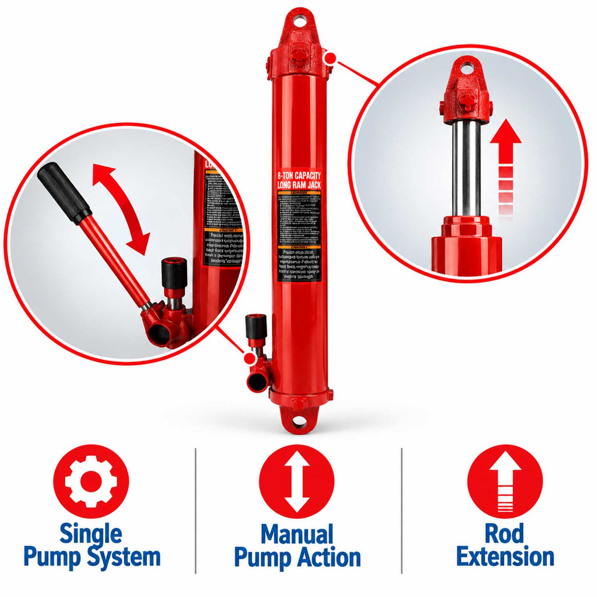 Ανταλλακτική Μπουκάλα για Γερανάκι 8T GEBO TOOLS