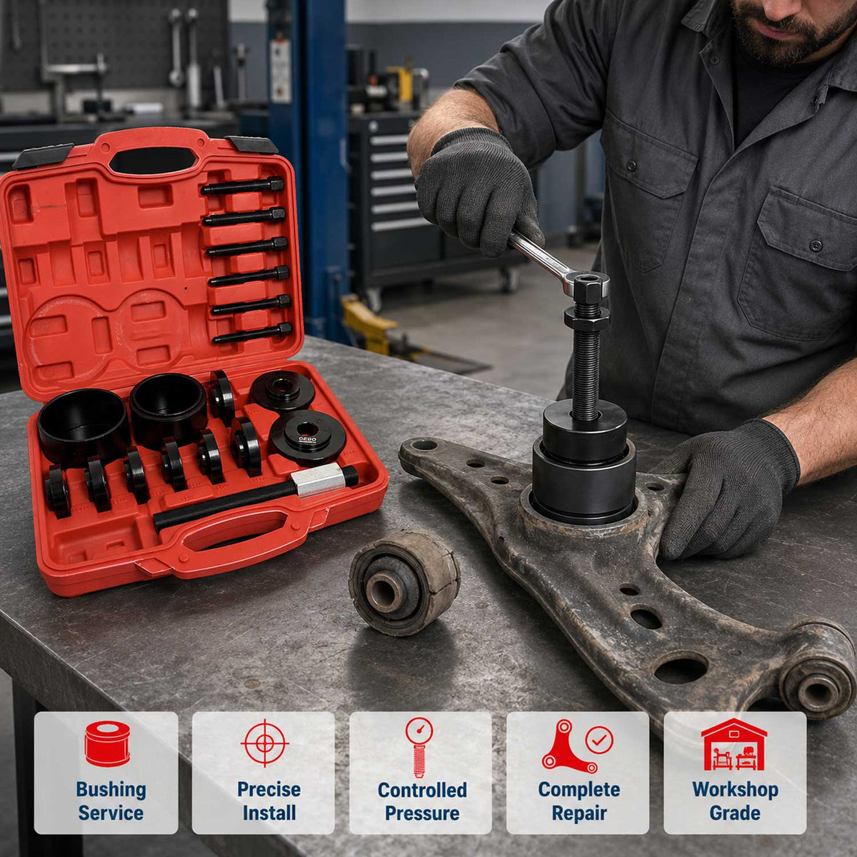 Εξολκέας Ρουλεμάν Πλήμνης Τροχού 55-91mm GEBO TOOLS